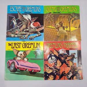 Gremlins Vintage 4 Softcover Children's Book & 45 Record Lot